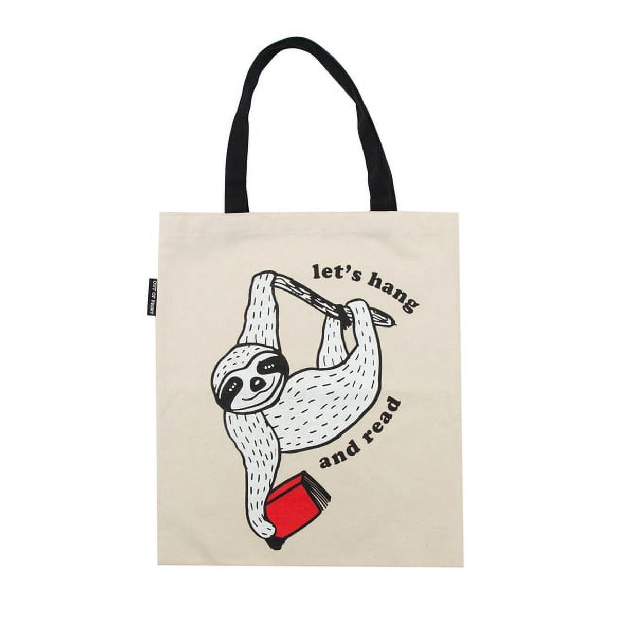 Book Sloth: Let's Hang and Read Tote Bag